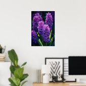 Lila Hyazinth Blume Art Print Poster (Heimbüro)