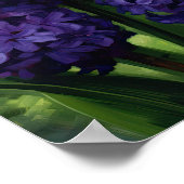 Lila Hyazinth Blume Art Print Poster (Ecke)