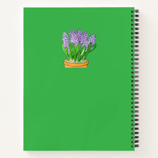 Lila Hyazinthen a in Planter Notizblock (Rückseite)