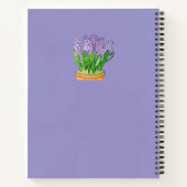 Lila Hyazinthen in einem Planter Notizblock (Rückseite)
