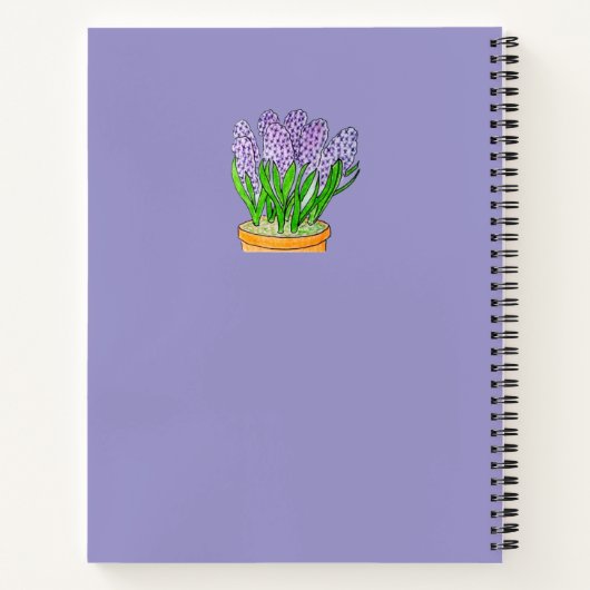 Lila Hyazinthen in einem Planter Notizblock (Rückseite)