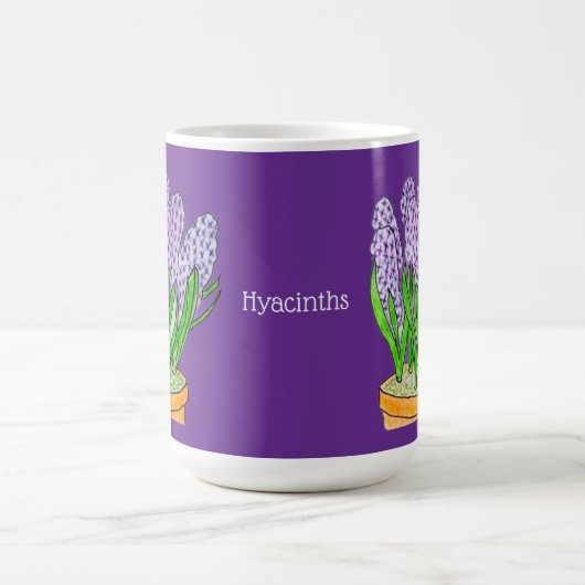 Lila Hyazinthen in Planter Royal Lila Kaffeetasse (Mittel)