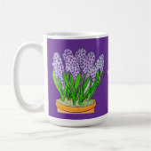 Lila Hyazinthen in Planter Royal Lila Kaffeetasse (Links)