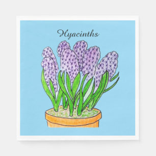 Lila Hyazinthen  Serviette