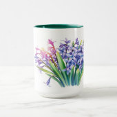 Lila Hyazinthenstrauß Frühlingsfest Tasse (Zentrum)