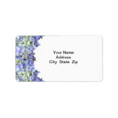 Lila Hydrangea Adressaufkleber (Vorne)