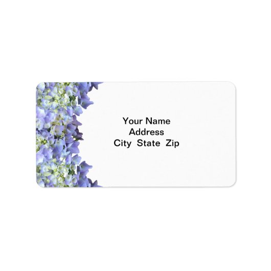 Lila Hydrangea Adressaufkleber (Vorne)