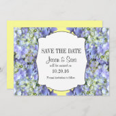 Lila Hydrangea Ankündigung Datum freihalten (Vorne/Hinten)