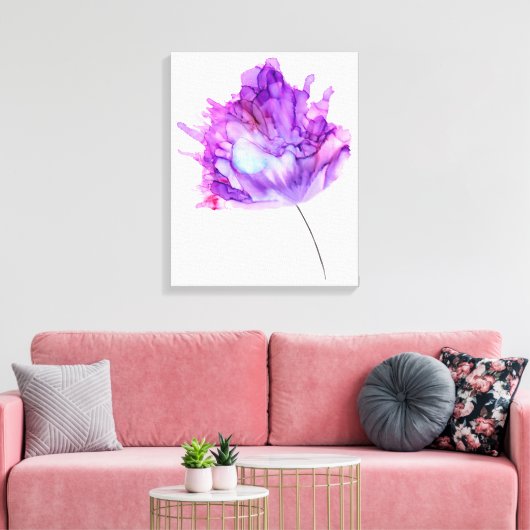 Lila Hydrangea - anpassbar— Leinwanddruck (Insitu (Wohnzimmer))