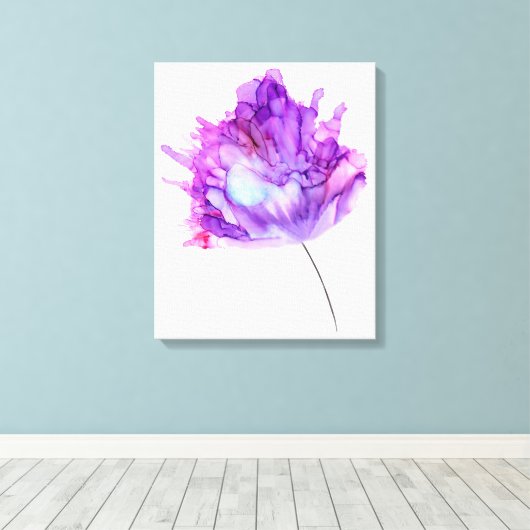 Lila Hydrangea - anpassbar— Leinwanddruck (Insitu (Holzboden))