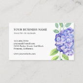 Lila Hydrangea Antique Keys Real Anwesen Agent Visitenkarte (Rückseite)