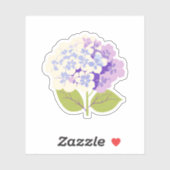 Lila Hydrangea Aufkleber (Blatt)