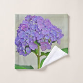 Lila Hydrangea Badhandtuch Set (Waschlappen)