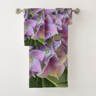 Lila Hydrangea Badhandtuch Set