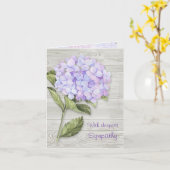 Lila Hydrangea-Beileid Karte (Gelbe Blume)