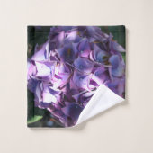 Lila Hydrangea-Blume Badhandtuch Set (Waschlappen)