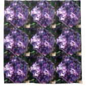 Lila Hydrangea-Blume Duschvorhang (Vorderseite)