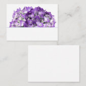 Lila Hydrangea-Blume Hochzeiten Platzkarten (Vorne/Hinten)