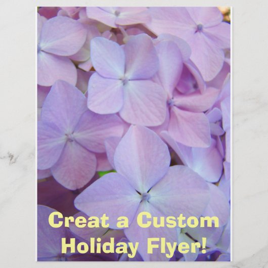 Lila Hydrangea Blume Holiday Flyer Paper (Vorne)