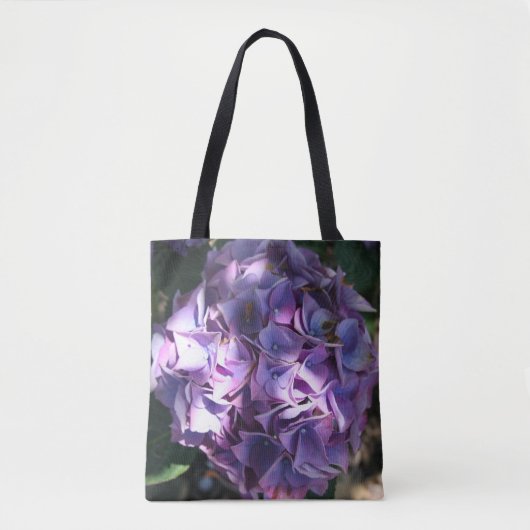 Lila Hydrangea-Blume Tasche (Vorderseite)