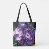 Lila Hydrangea-Blume Tasche (Rückseite)