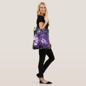 Lila Hydrangea-Blume Tasche (Am Model)