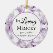 Lila Hydrangea-Blume Wasserfarben-Gedenkstätte Keramik Ornament (Vorne)