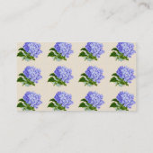 Lila Hydrangea-Blumen-Vintages Muster Visitenkarte (Rückseite)