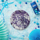 Lila Hydrangea-Blumenhintergrund Pappteller (Party)