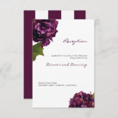 Lila Hydrangea - Blumenkarte Empfang Begleitkarte (Vorne/Hinten)