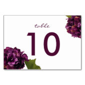 Lila Hydrangea - Blumenkarte - Tischnummer (Rückseite)