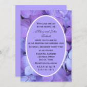 Lila Hydrangea-Blüten - Erneuerung Einladung (Vorne/Hinten)