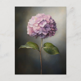 Lila Hydrangea Botanische Malerei Postkarte