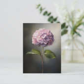Lila Hydrangea Botanische Malerei Postkarte (Stehend Vorderseite)