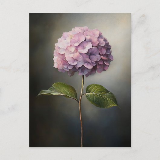 Lila Hydrangea Botanische Malerei Postkarte (Vorderseite)