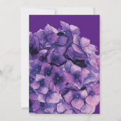 Lila Hydrangea Bridal Dusche Einladung (Rückseite)