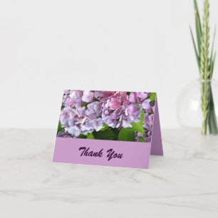 Lila Hydrangea danken Ihnen zu kardieren Dankeskarte