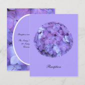Lila Hydrangea-Empfang Einladung zur Hochzeit (Vorne/Hinten)