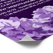Lila Hydrangea, Floristrische Werbung Poster (Ecke)