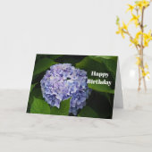 Lila Hydrangea-Foto Geburtstag Karte (Gelbe Blume)