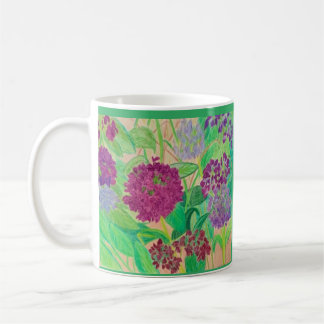 lila Hydrangea, Gartenbaum-Blume Kaffeetasse