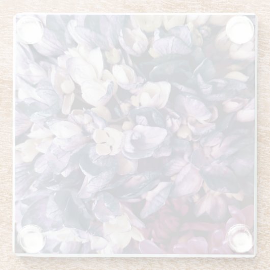 Lila Hydrangea Glasuntersetzer (Rückseite)