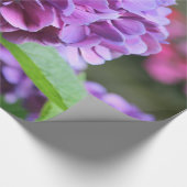 Lila Hydrangea-Glossopapier Geschenkpapier (Ecke)