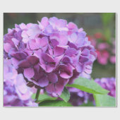 Lila Hydrangea-Glossopapier Geschenkpapier (Flach)