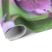 Lila Hydrangea-Glossopapier Geschenkpapier (Rolleneckpunkt)