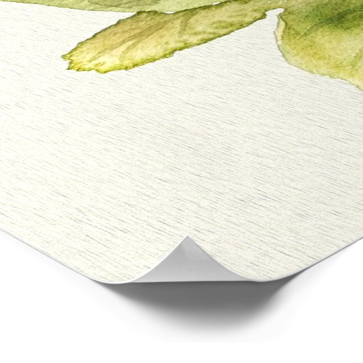 Lila Hydrangea, handgemalt Poster (Ecke)