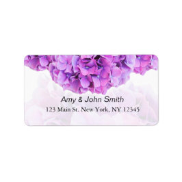 Lila Hydrangea Hochzeit Adresse Etiketten Hydrange Adressaufkleber