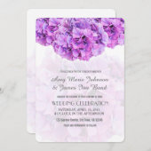 Lila Hydrangea Hochzeit Einladungen Hydrangea4 (Vorne/Hinten)