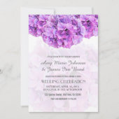 Lila Hydrangea Hochzeit Einladungen Hydrangea4 (Vorderseite)