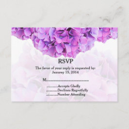 Lila Hydrangea Hochzeit RSVP Hydrangea4